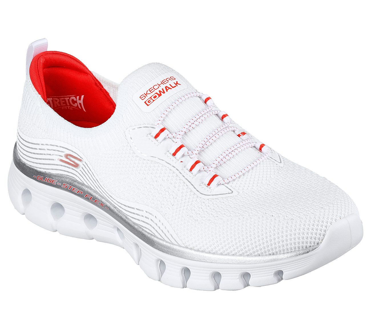 SKECHERS GO WALK GLIDE STEP FLEX SILVER SPIRIT 124808 WRD bCODE Ghana Online Fashion Store for Women Men Kids